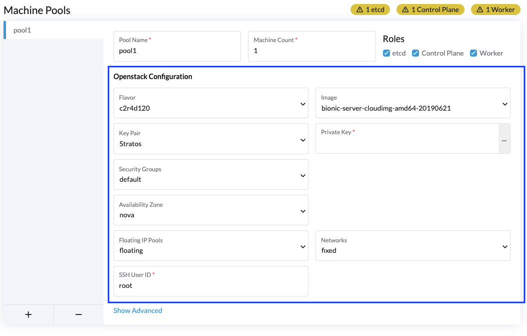 Example Machine Config UI!