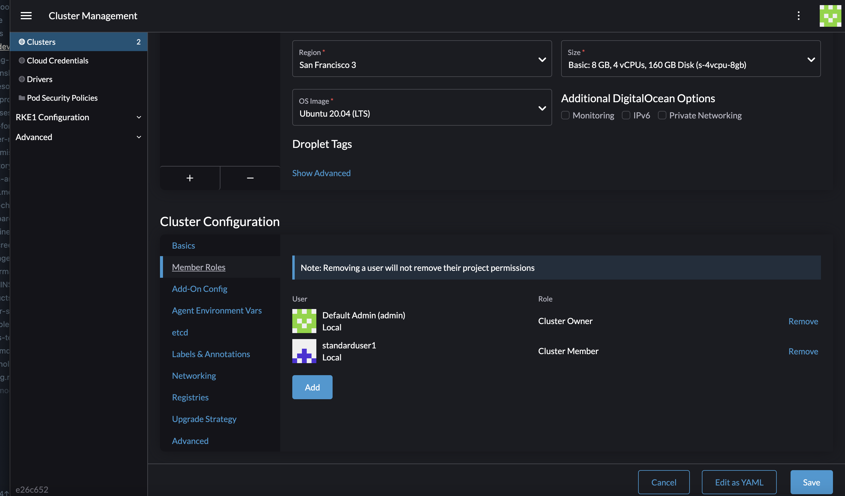 Adding users to downstream cluster